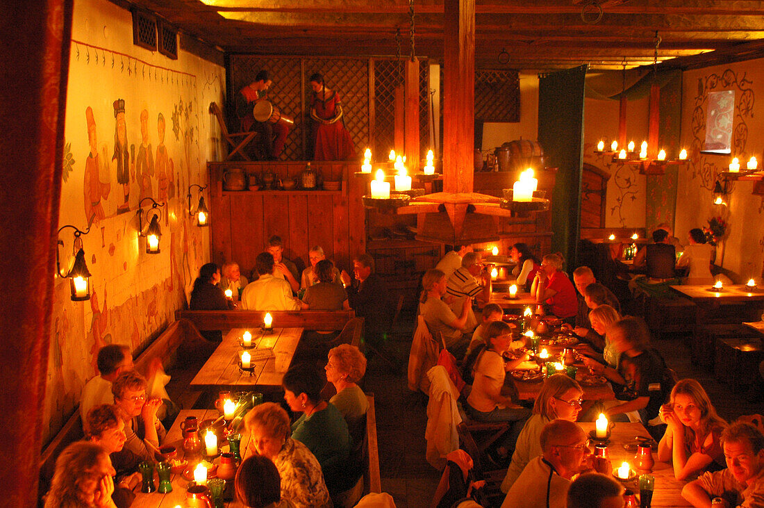 medieval meal at Olde Hansa, Tallinn, Estonia