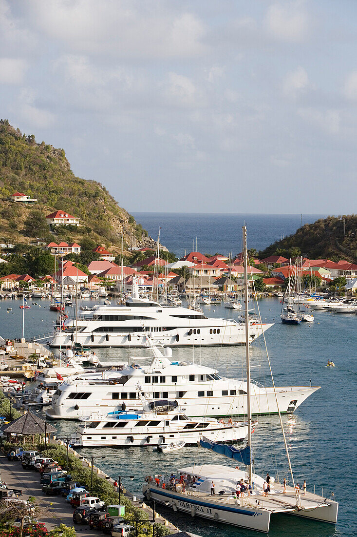 Luxury Yachts at Gustavia Harbor, Gustavia, St. Barths