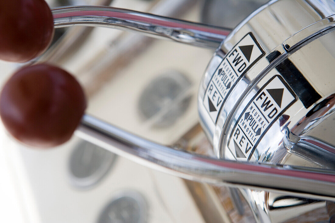 Close-up of a boat accelerator, Antigua