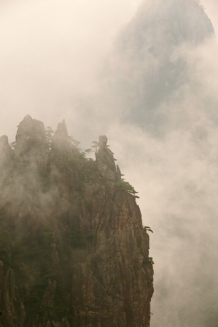 Sonnenuntergang, Huang Shan,Grand Canyon, Xihai, Bergsilhouette, Huang Shan, Anhui province, UNESCO, Weltkulturerbe, China, Asien