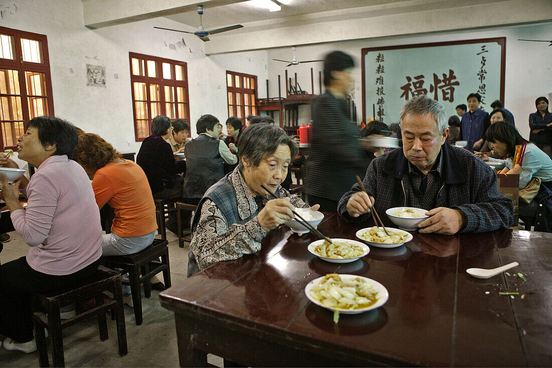 Vegetarian monastery restaurant, Buddhist Island of Putuo Shan near Shanghai, Zhejiang Province, East China Sea, China