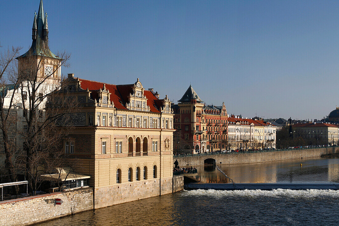 Smetana Museum, Moldau Fluss, Vltava fluss, Prag, Tschechien
