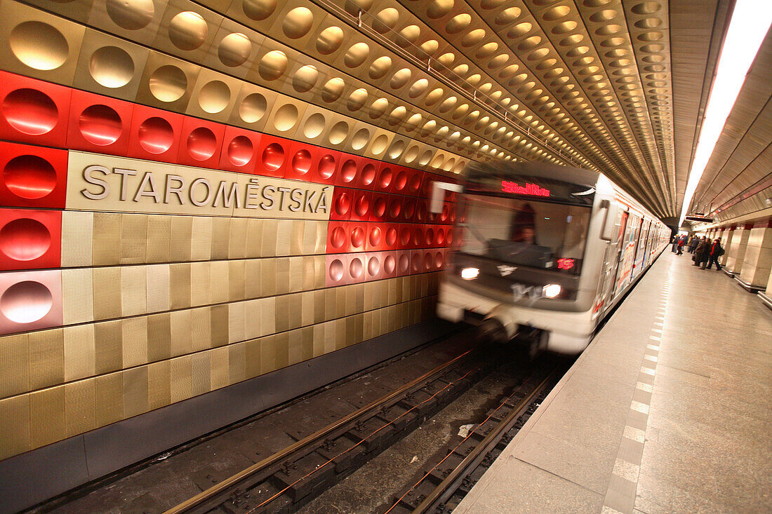 Metro Station, Staremestska, Stare Mesto, Old Town, Prague, Czech Republic