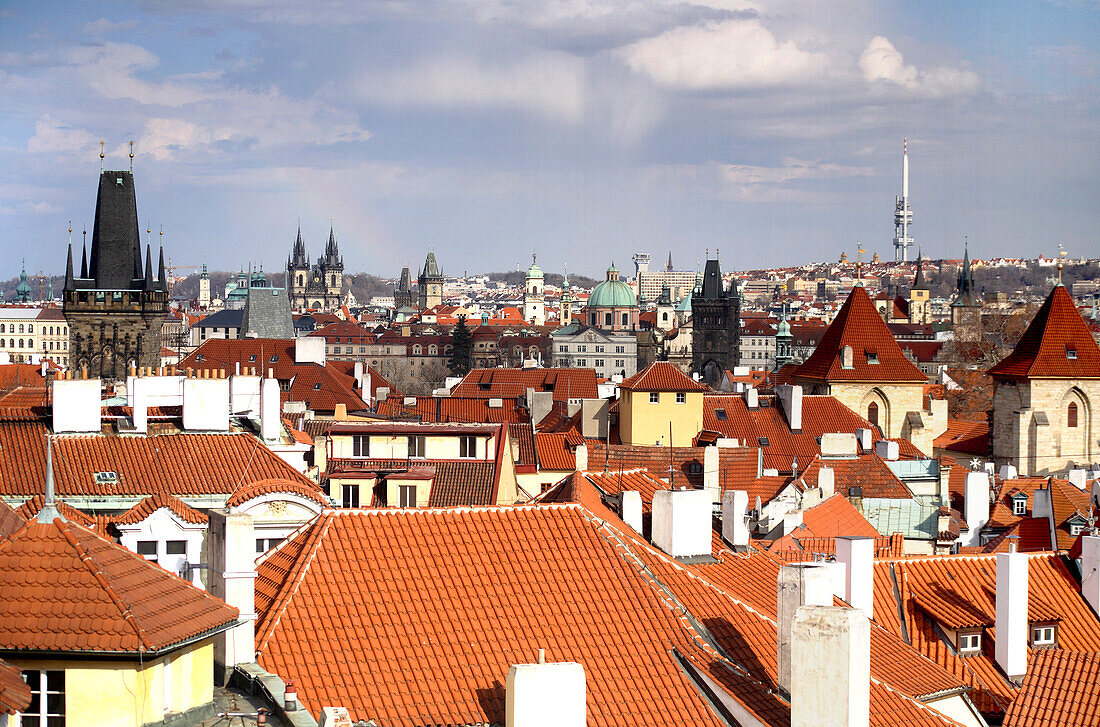 Rooftops, Mala Strana, Little Quarter, Prague, Czech Republic