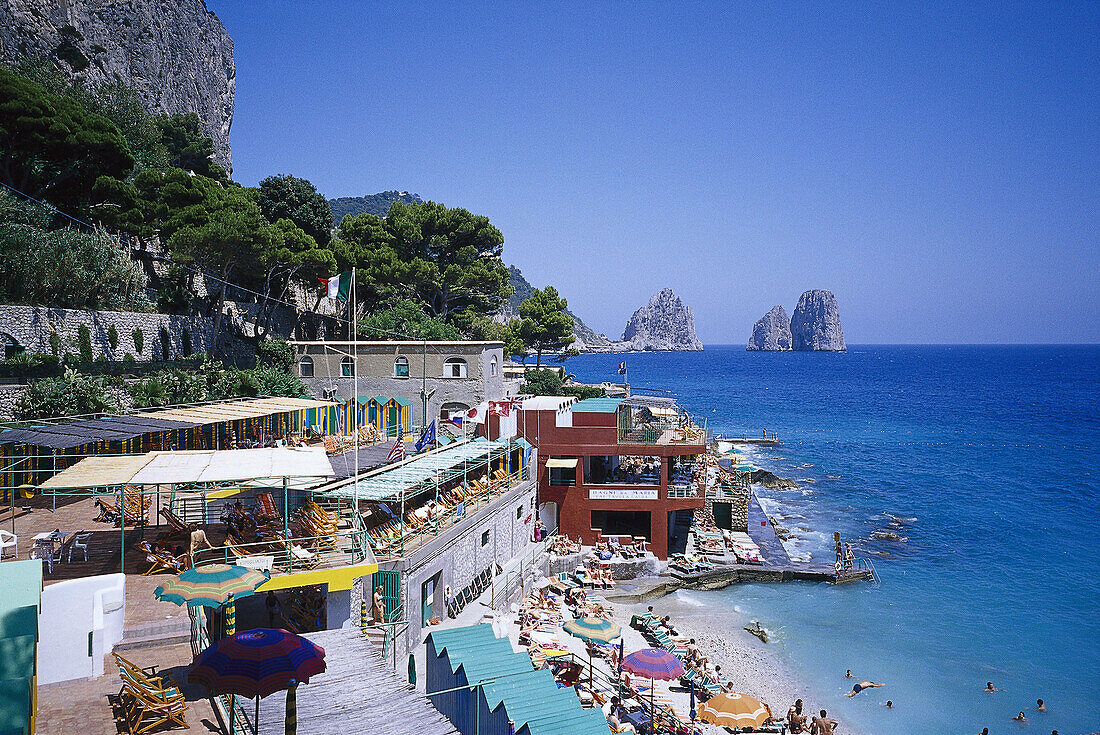 Bagni Internationali, Marina Piccola, Capri, Kampanien, Italien