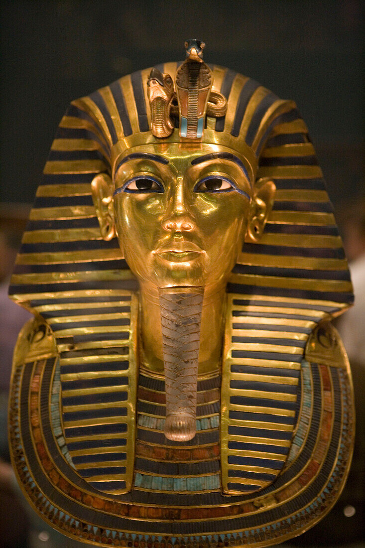 King Tutankhamun Golden Funeral Mask,Eqyptian National Museum, Cairo, Egypt