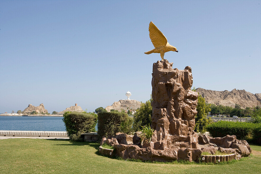 Eagle Sculpture on Promenade, Muscat, Oman