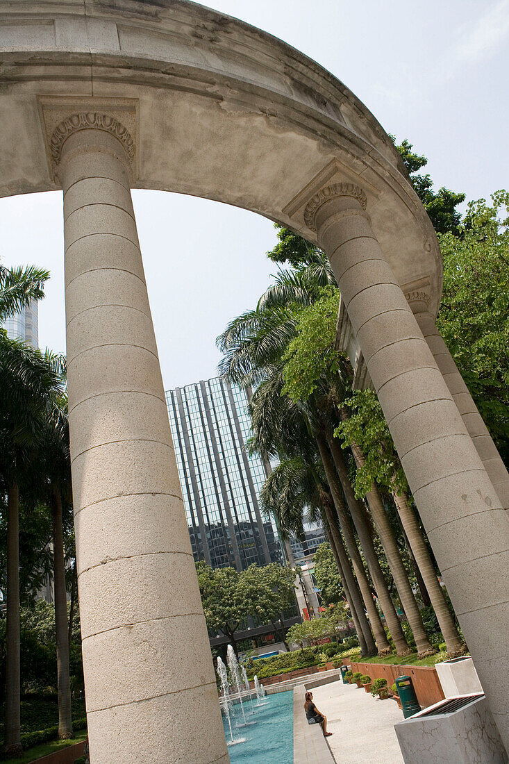 Architektonischer Gegensatz, Mong Kok, Kowloon, Hong Kong