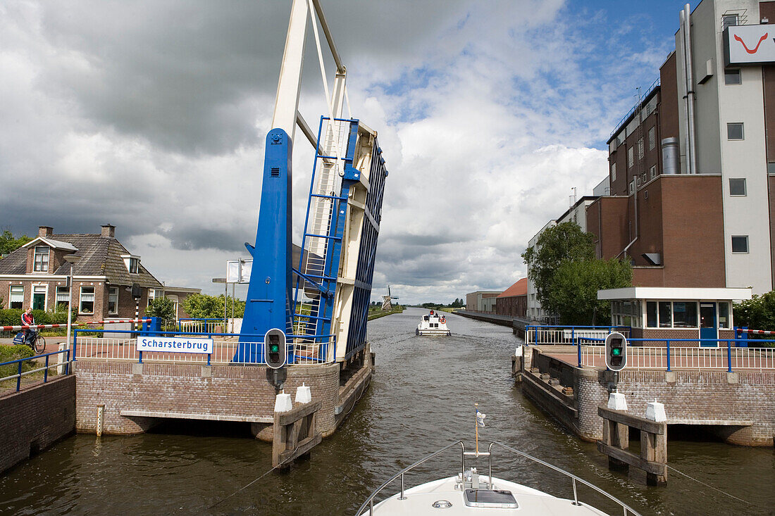 Scharsterbrug Drawbridge,Frisian Lake District, Netherlands