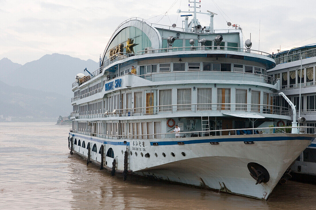 Jangtze Star River Kreuzfahrtschiff, Sandouping, Yichang, Xiling Gorge, Jangtze Fluß, China