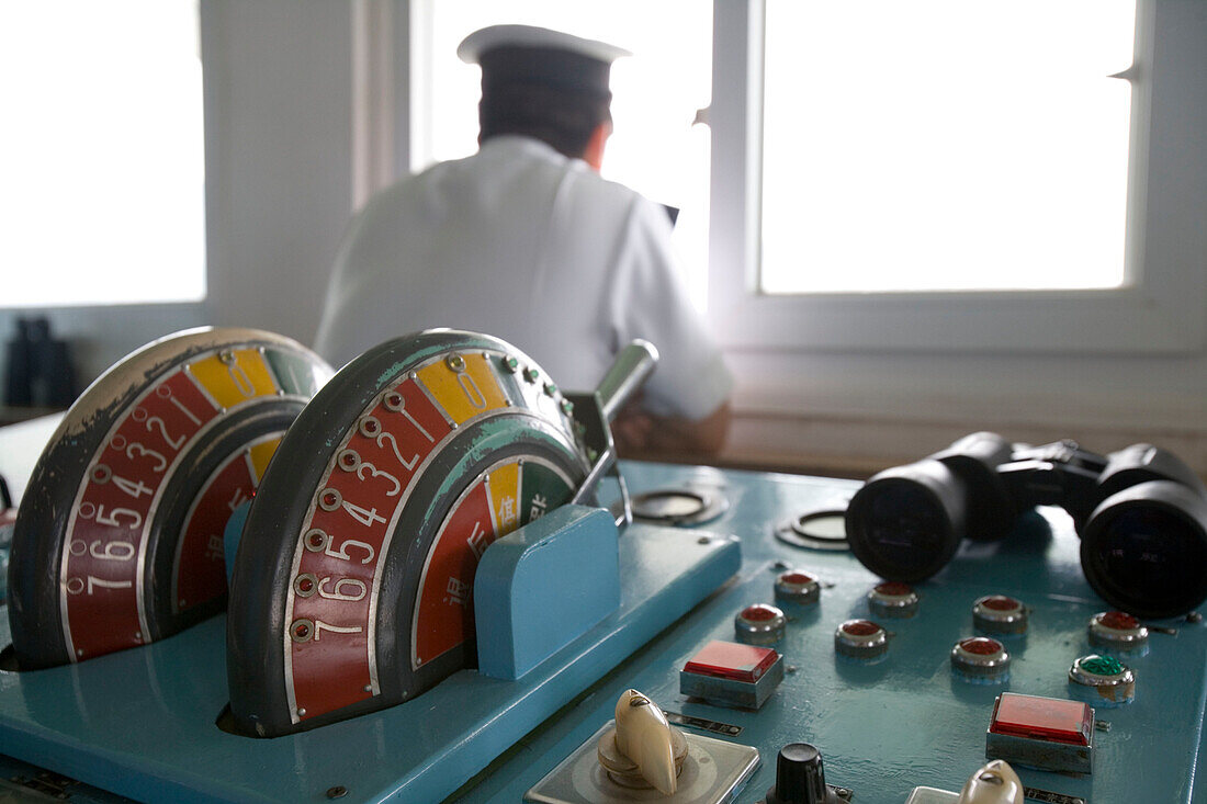 Brücke vom MV Victoria Queen, Victoria Cruises, Jangtze Fluß, China