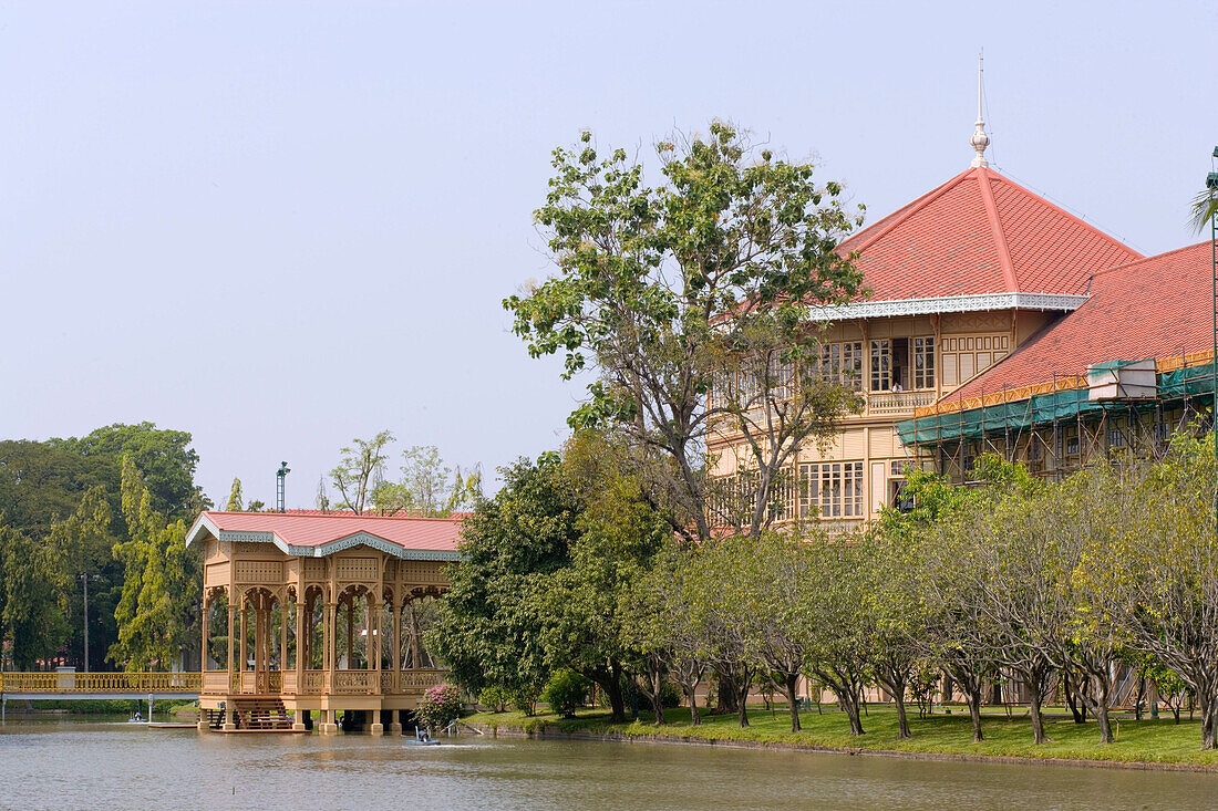 Part of the Vimanmek Teak Mansion, the world's largest golden teak building, Bangkok, Thailand