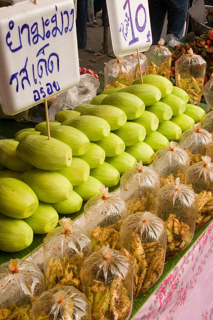 Thai food offered at Suan Chatuchak Weekend Market, Bangkok, Thailand