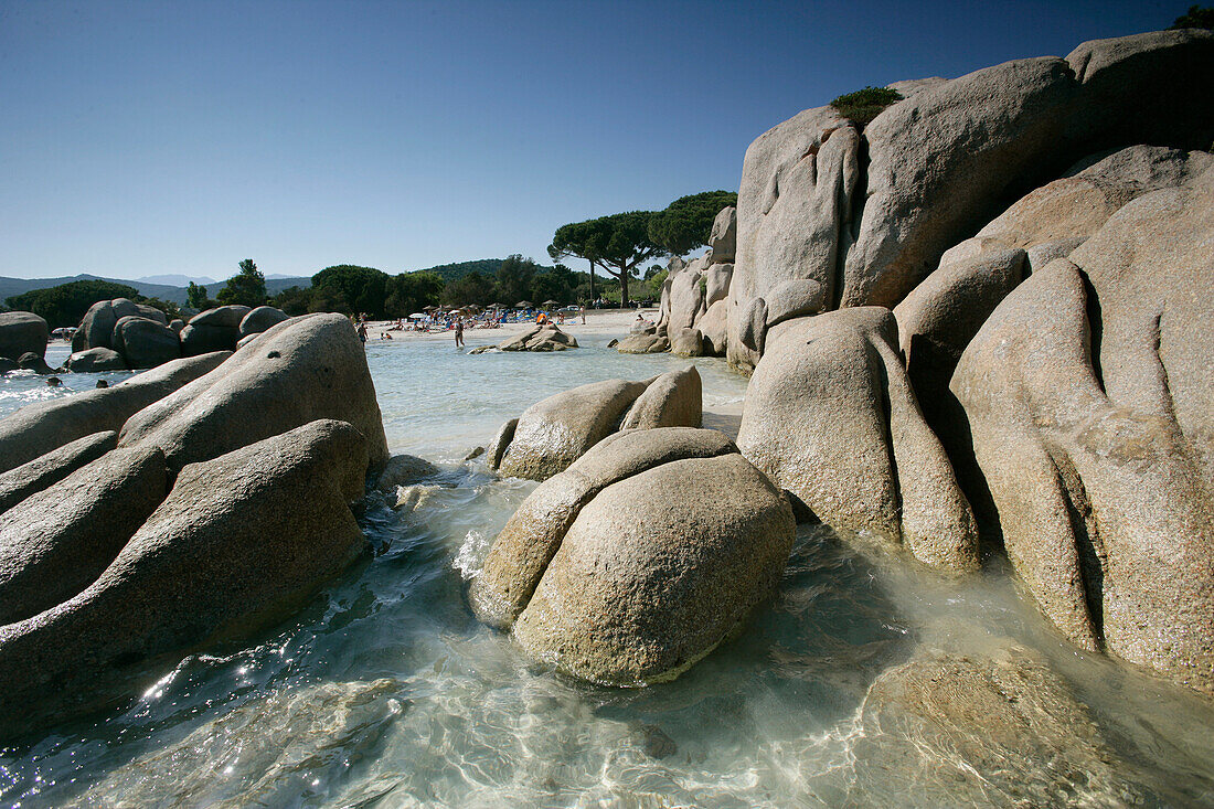 Beach of Santa Giulia, Southern Corse, France