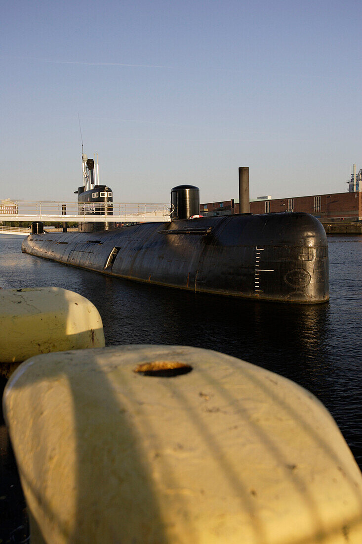 Former Submarine U434, Harbour, Hamburg, Germany