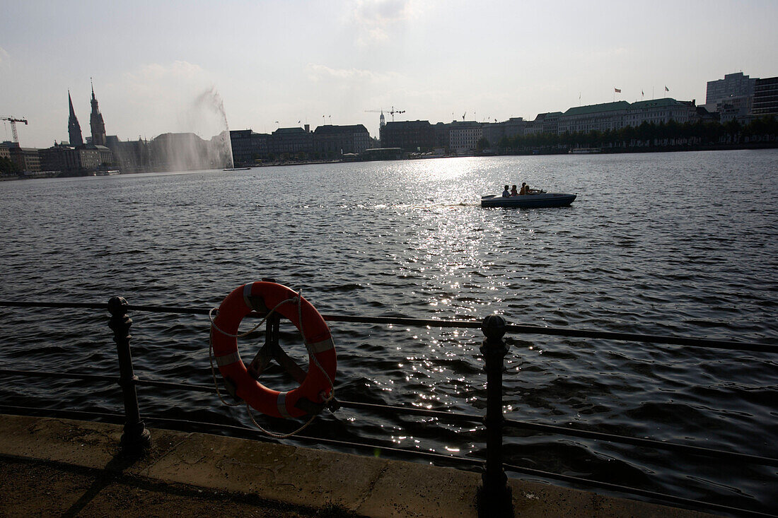 Binnenalster, Touristen, Alster, City, Innenstadt, Hamburg