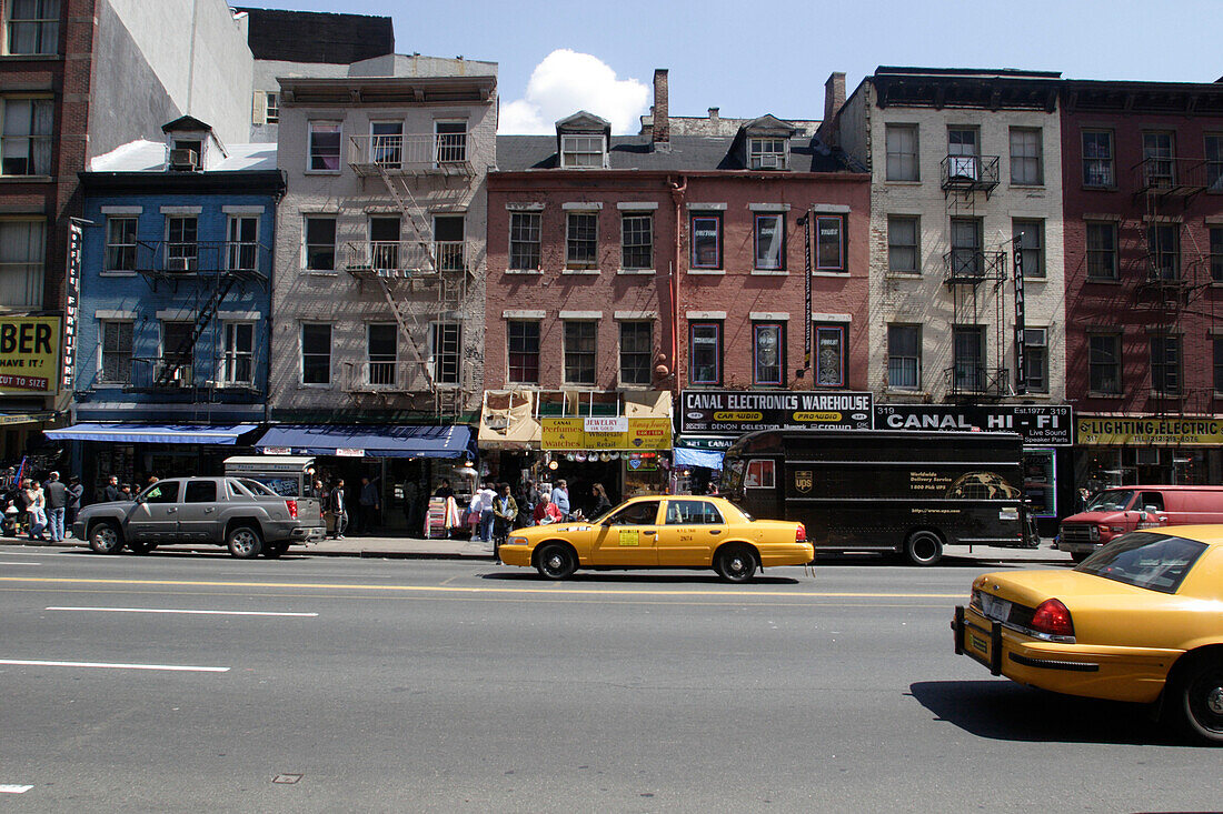 Taxi, Canal Street, Little China, New York City, U.S.A., Vereinigte Staaten von Amerika
