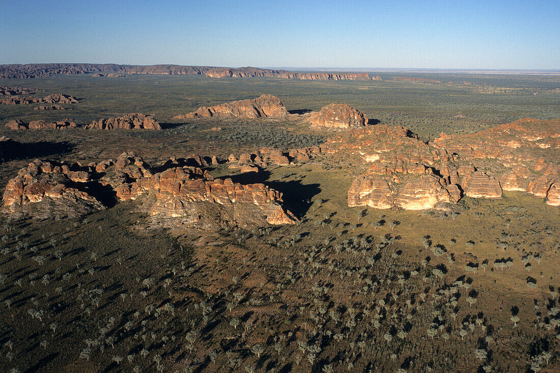 Luftaufnahme von Bungle Bungles, Purnululu National Park, The Kimberley, Western Australia, Australien