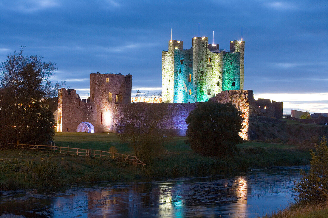 Trim Castle at Dusk, Trim, County Meath, Ireland