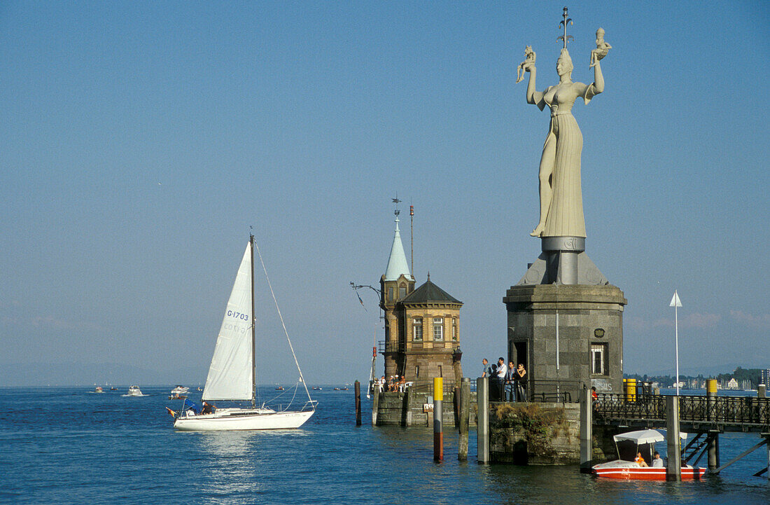 Imperia Statue, Konstanz Hafen, Bodensee, Baden-Württemberg, Deutschland