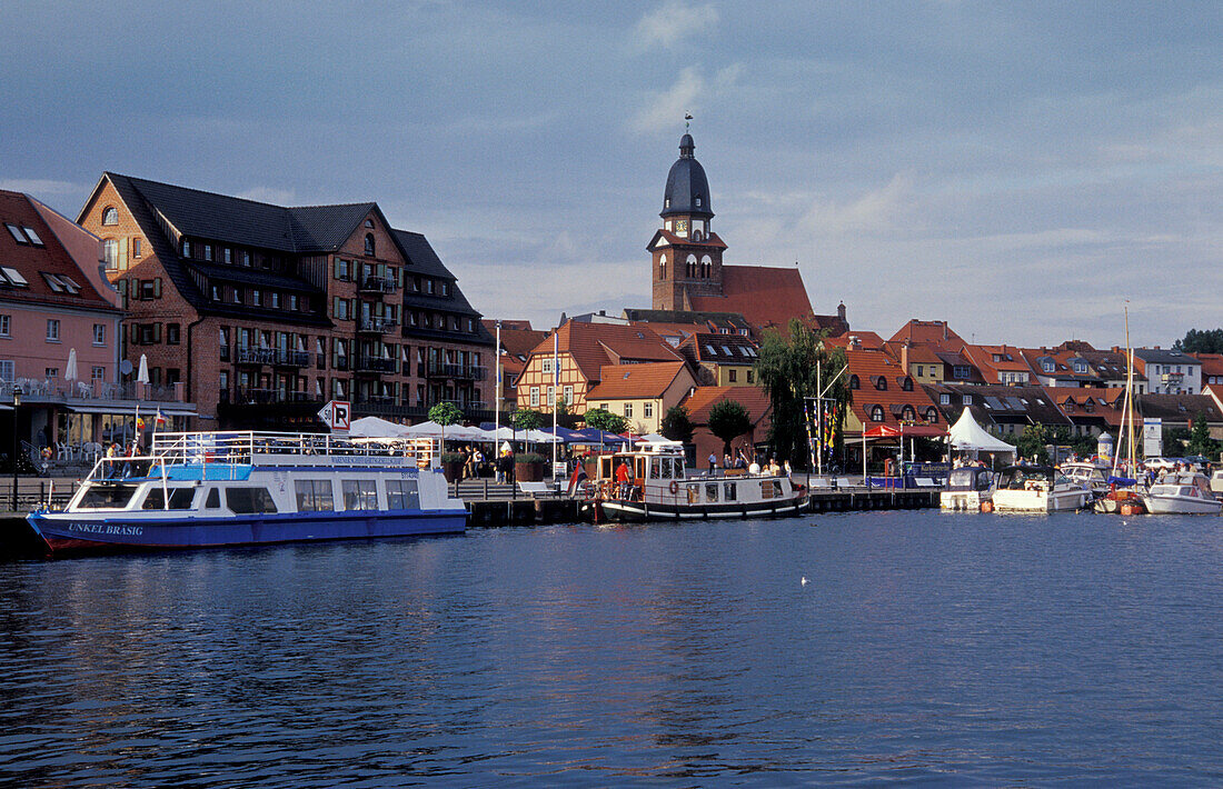 Waren at lake Mueritz, Mecklenburg-Pomerania, Germany, Europe