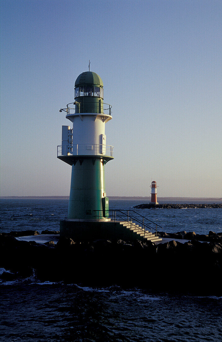 Warnemunde lighthouse, Mecklenburg-Pomerania, Germany, Europe