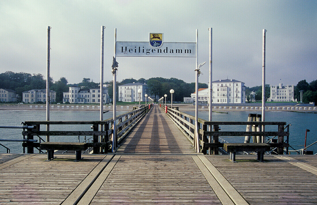 Wooden pier at Heiligendamm, Mecklenburg-pomerania, Germany, Europe