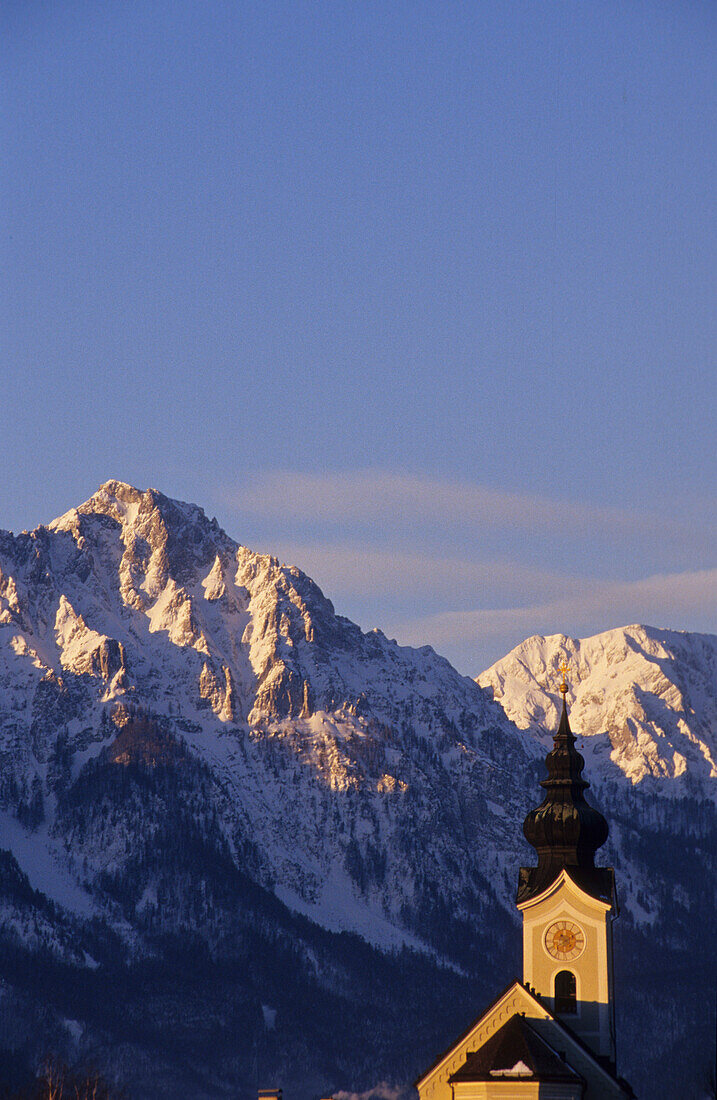 Church of Wals in front of Stauffen, Salzburg, Austria