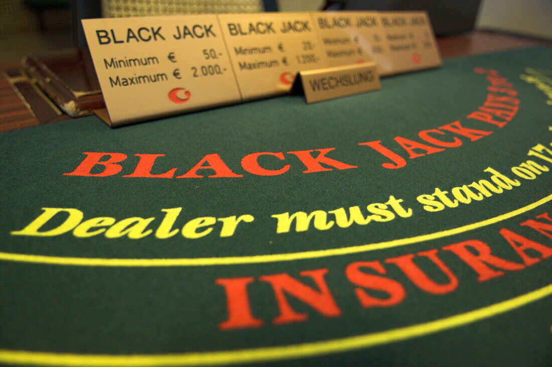 Black Jack-Tisch, Casino Salzburg, Österreich