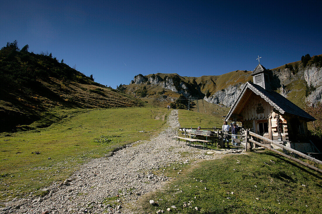 Chapel on a slope at Idealhang, Brauneck, Bavaria, Germany