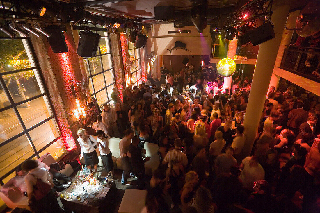 People dancing in the Club Mascotte, the oldest nightclub in Zurich, Canton Zurich, Switzerland