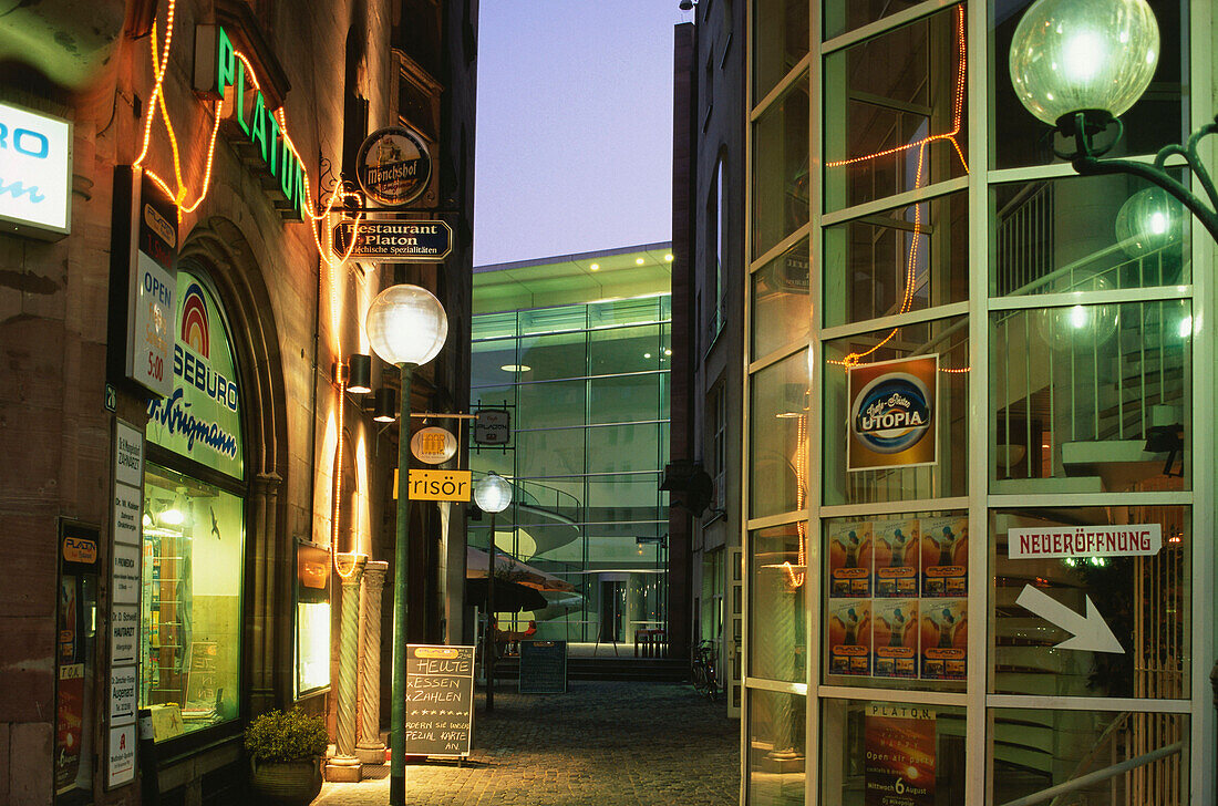 Neues Museum and Luitpoldstraße, Nuremberg, Franconia, Bavaria, Germany