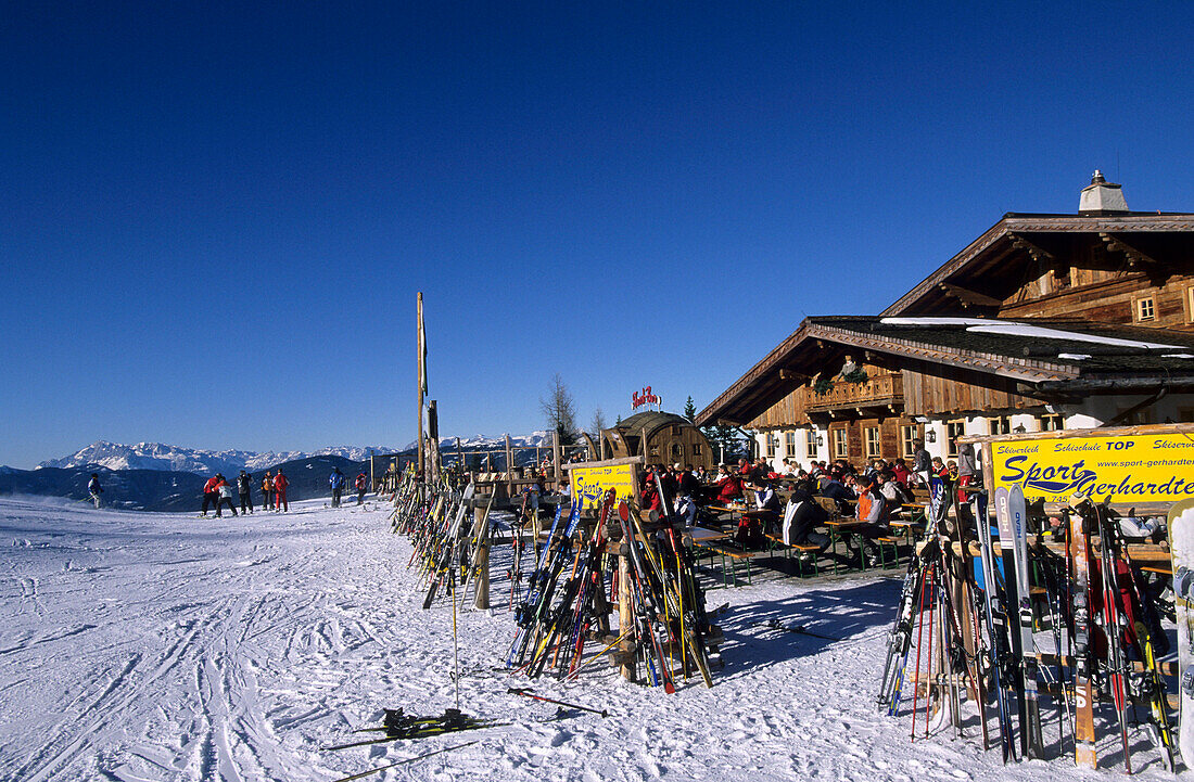 Skihütte auf der Reiteralm, Schladminger Tauern, Steiermark, Österreich