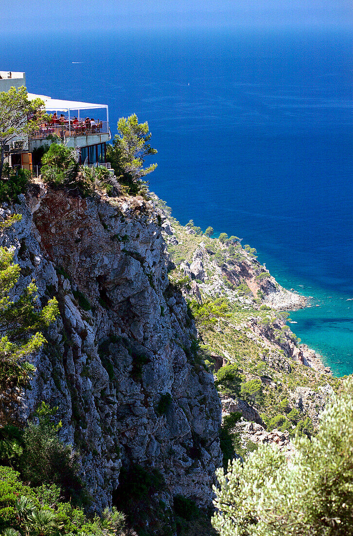 Restaurant, Mirador de Ricardo Roca, Estellencs, Majorca, Spain