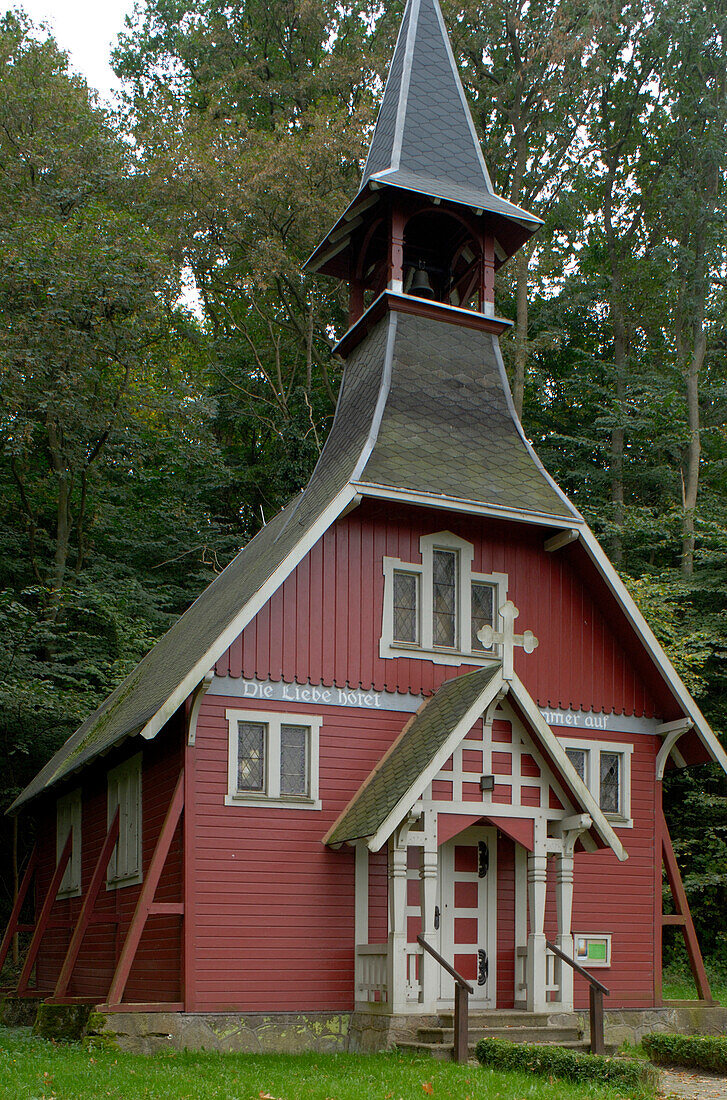 Island of Ruegen, Ralswiek, swedish wooden chapel, Mecklenburg-Pomerania, Germany, Europe