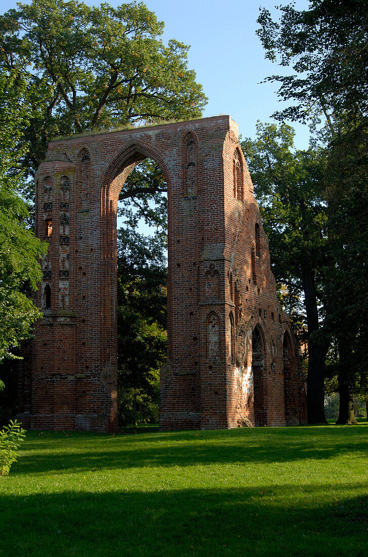 Ruins of Eldena abbey, Greifswald, Mecklenburg-Pomerania, Germany, Europe