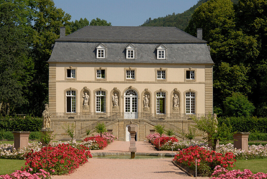 View at the orangery and the prelate garden, Echternach, Luxembourg