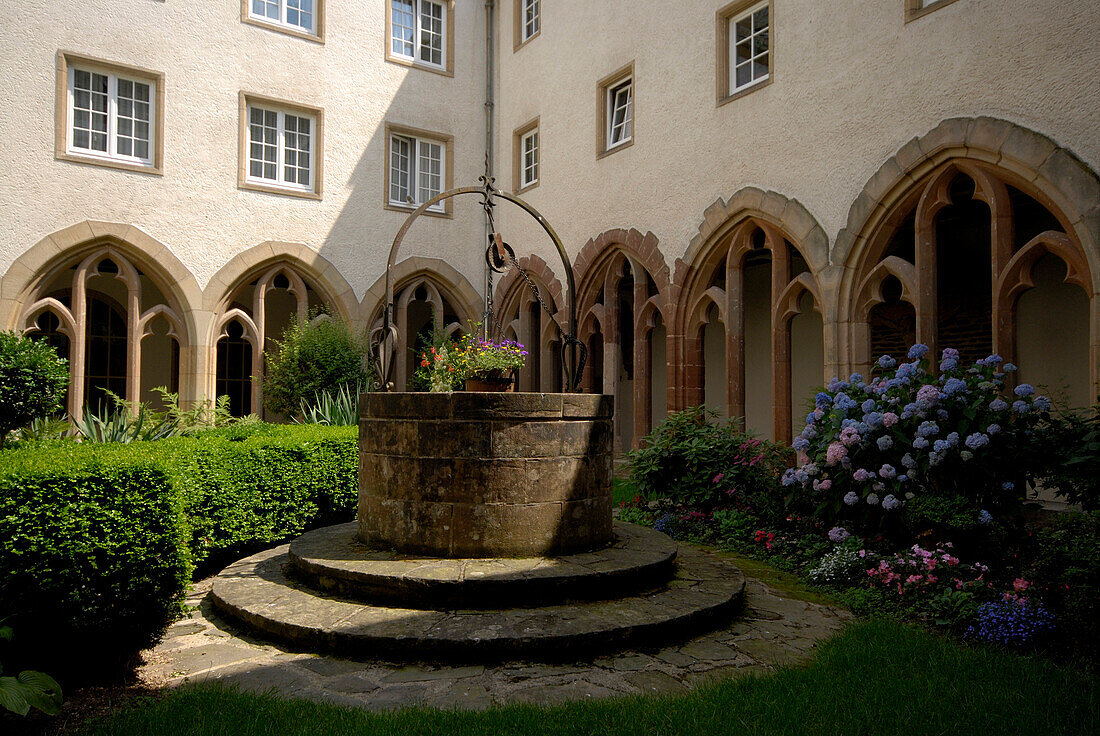 Vianden cloister of Trinity Church, Luxembourg, Europe