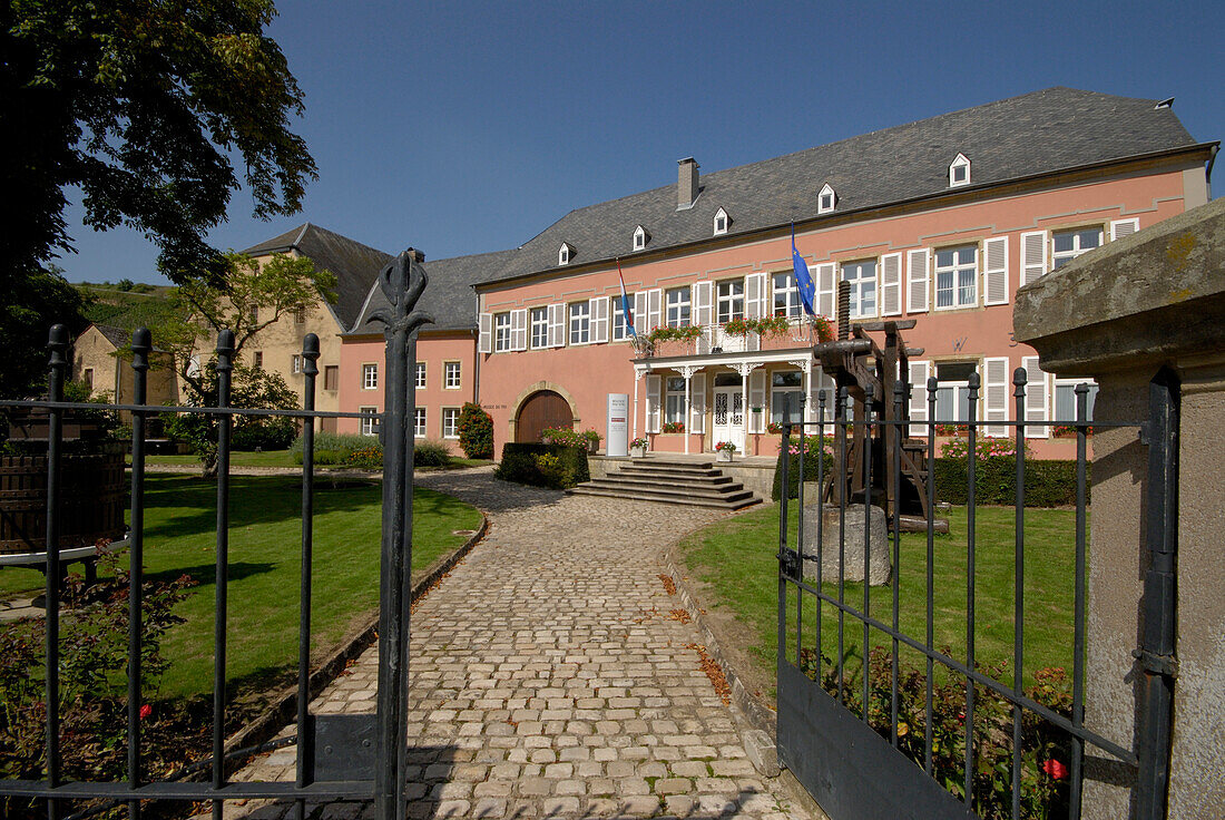 Ehnen at river Moselle, wine museum, Luxembourg, Europe