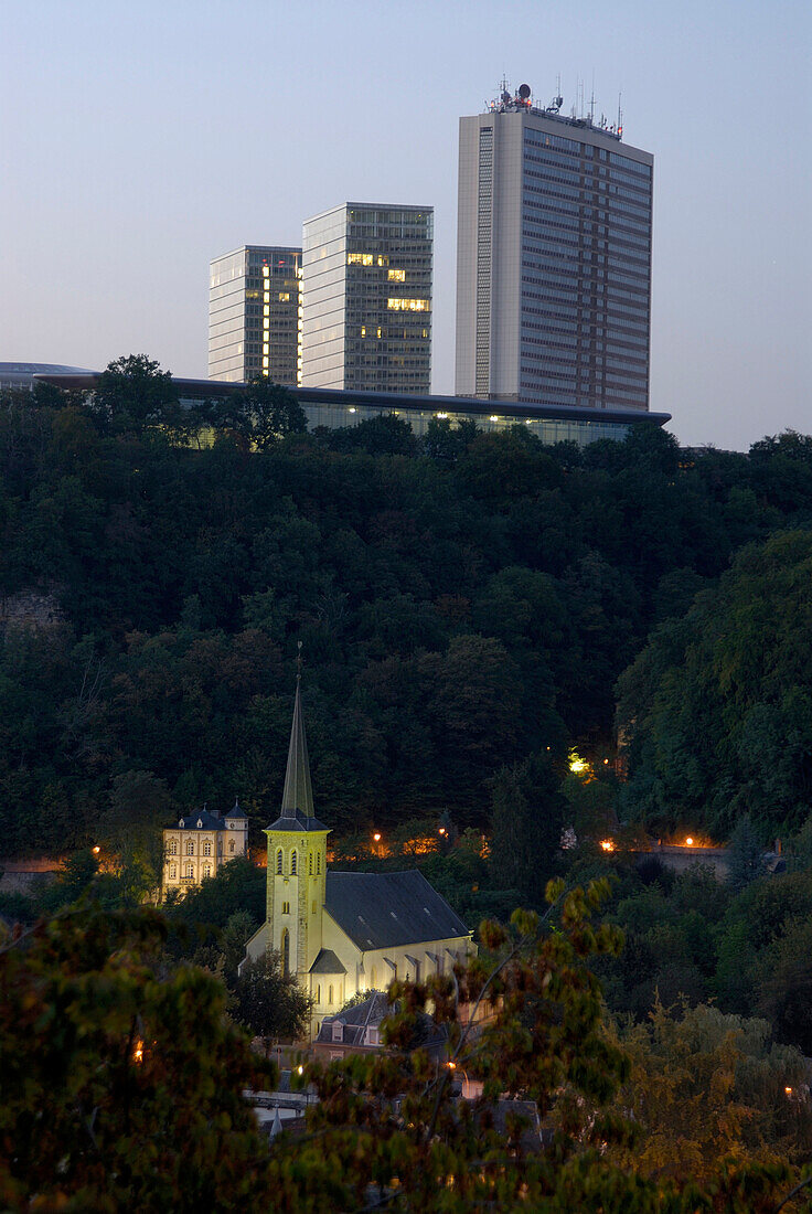 View at Kirchberg district, Luxembourg city, Luxembourg, Europe