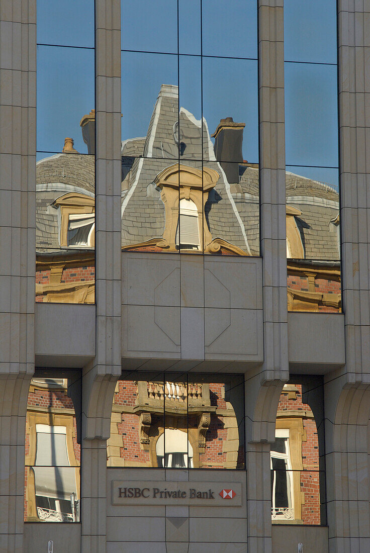 Luxemburg,  Hausfassaden am Boulevard Royal, Luxemburg, Europa