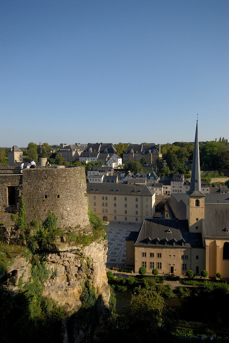 Luxembourg city,  the Bock Promontory, Luxembourg, Europe