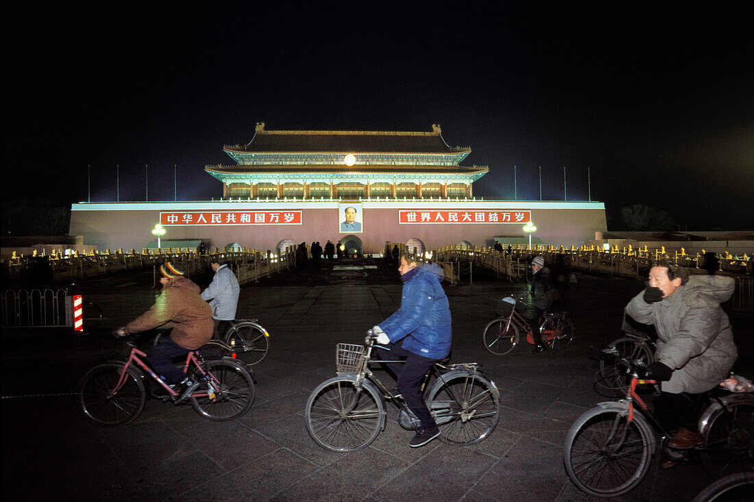 Kaiserpalast, Verbotene Stadt, Radfahrer, Peking, China