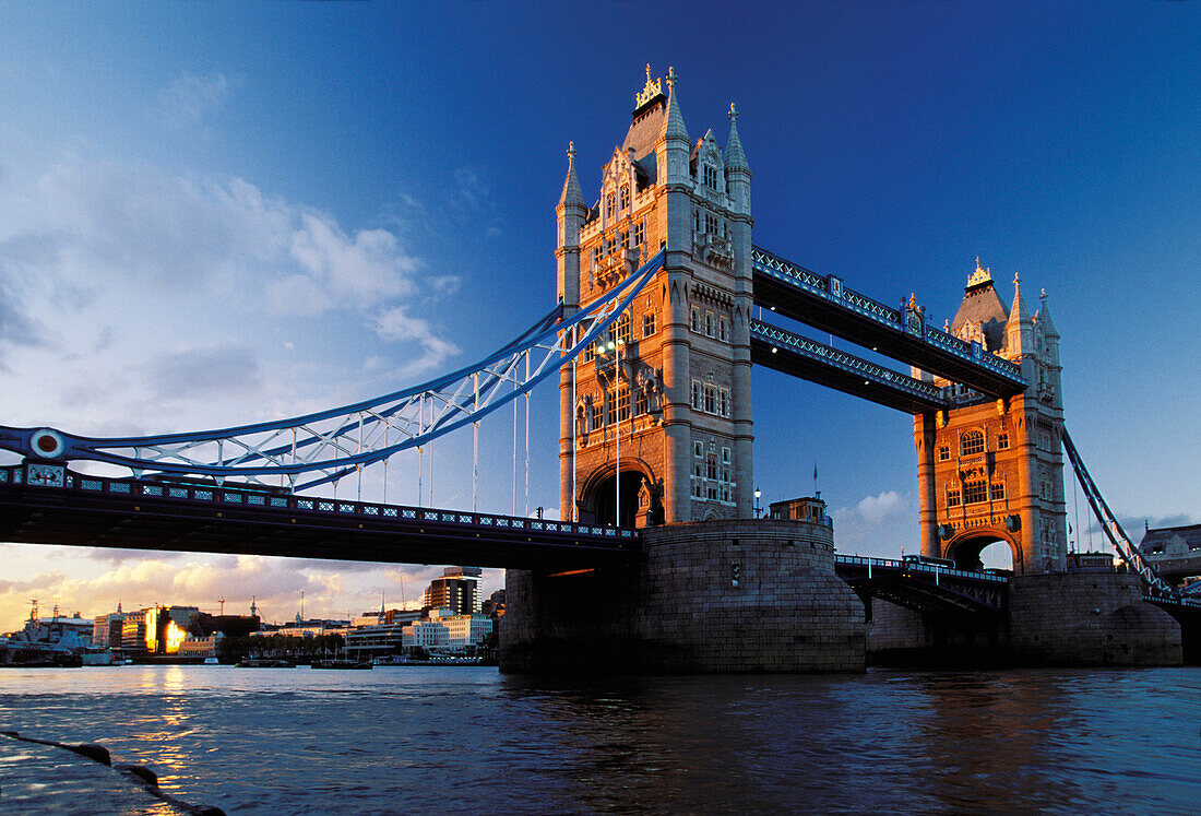 London Tower Bridge over Thames River, London, England