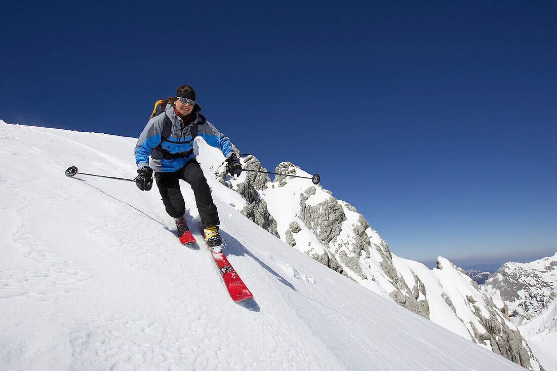 Telemark Skiing, Pleissenspitze, Scharnitz, Austria