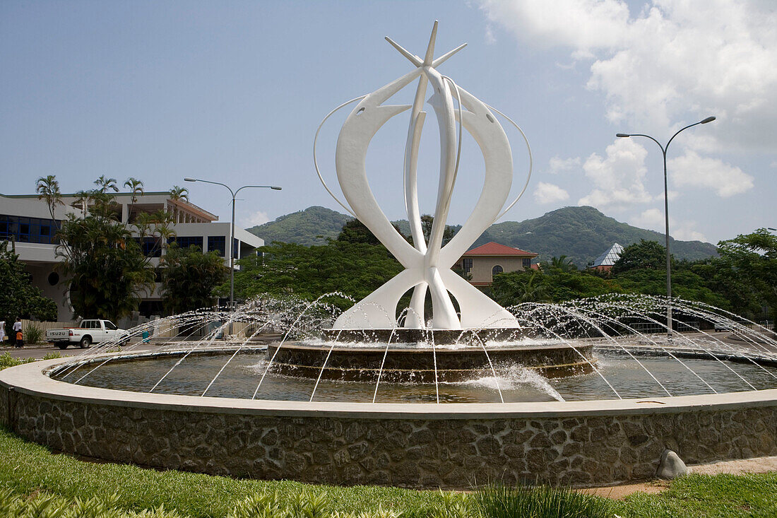 Monument Fountain,Victoria, Mahe Island, Seychelles