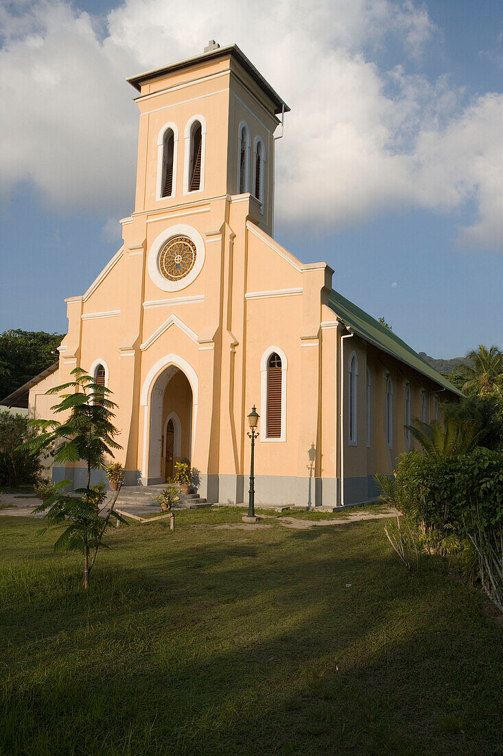 La Digue Kirche, La Digue Island, Seychellen