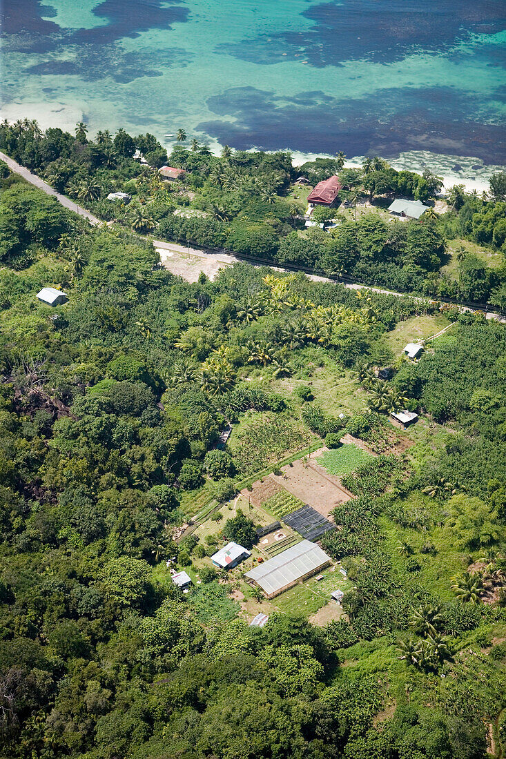 Aerial Photo of Farm,Praslin Island, Seychelles