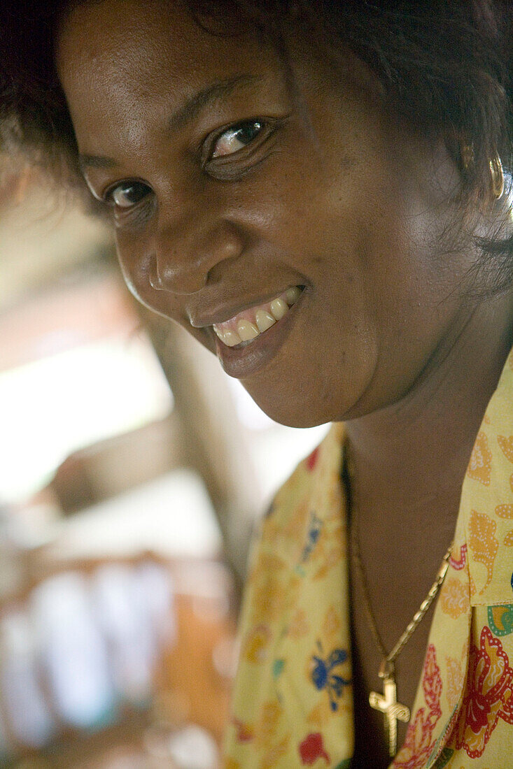 Taj Denis Island Resort Waitress,Denis Island, Seychelles