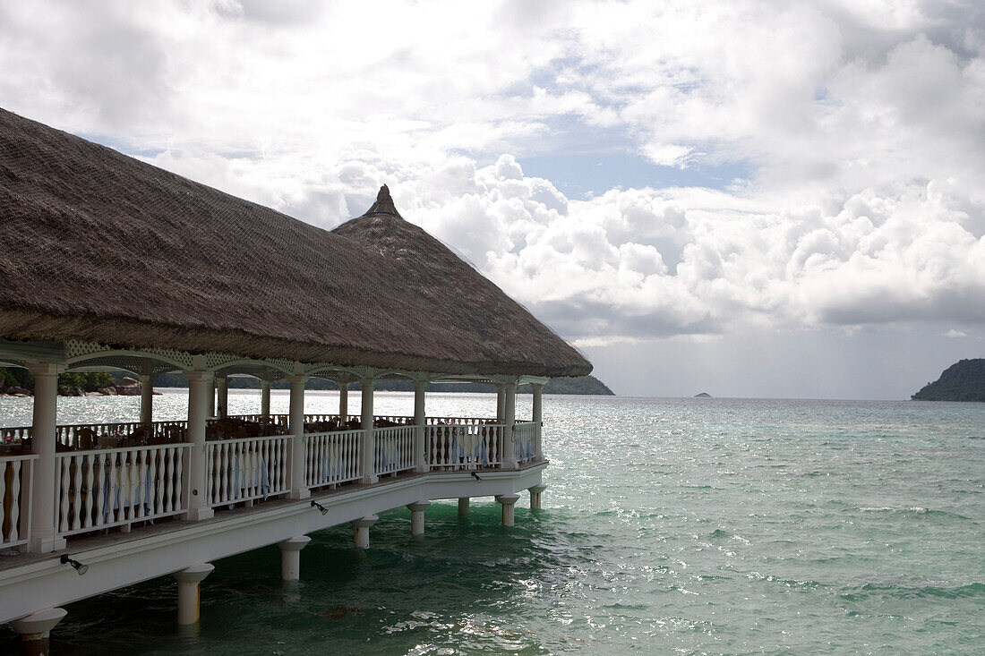 Overwater Restaurant at La Reserve Resort,Anse Petit Cour, Praslin Island, Seychelles